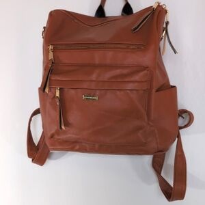 Younique Large Gold Faux Leather Back Pack